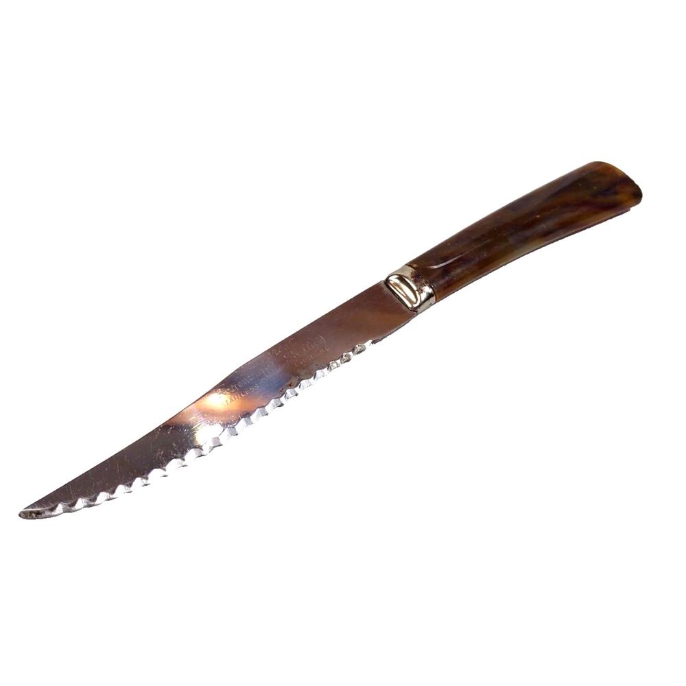 VTG Wavecrest Regent Sheffield Stainless Steel Serrated Steak Knife Bakelite